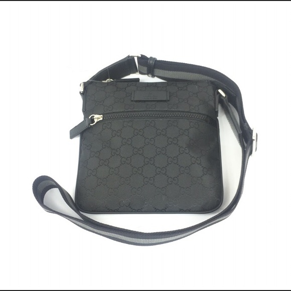 black gucci messenger bag